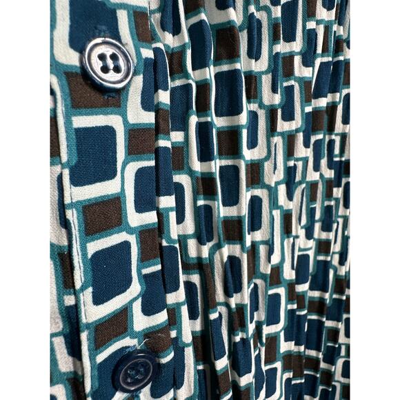 Lane Bryant Geometric Print Button Up Blouse Top Stretch Sz 18/20 Office Casual - Picture 5 of 11